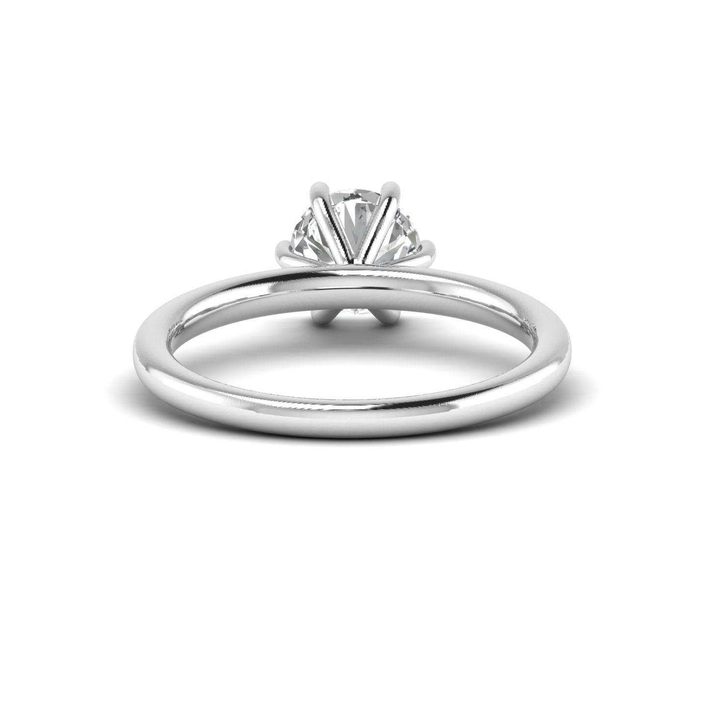 White Gold Studded 1.3 Carat Lab Grown Diamond Ring-E Color VS1 Clarity.